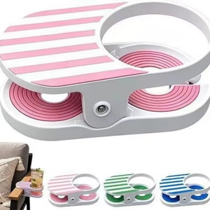 Porte-gobelet à clipser, support de boisson portable, porte-gobelet pour accoudoir de canapé, porte-gobelet pour chaise, support de boisson pour camping en plein air, accessoires pour piscine et plage - Product Image 1