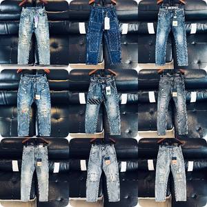 Venta al por mayor de <span class=keywords><strong>vaqueros</strong></span> <span class=keywords><strong>baratos</strong></span> de los hombres, los pantalones <span class=keywords><strong>vaqueros</strong></span> de gran tamaño, de alta calidad fina bordada Impresión de diseño de la calle de ocio de moda para los hombres - Product Image 1