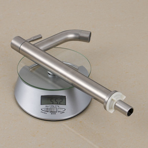 Robinet de lavabo en acier inoxydable, monocommande, à poser sur le comptoir, style minimaliste, monotrou - Product Image 2