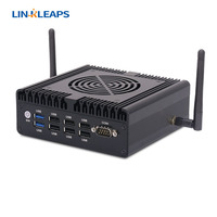 Linkleaps N100 Mini PC industrial integrado con refrigeración activa Dual GbE LAN 3 HD Display 8 puertos USB para el hogar o la oficina