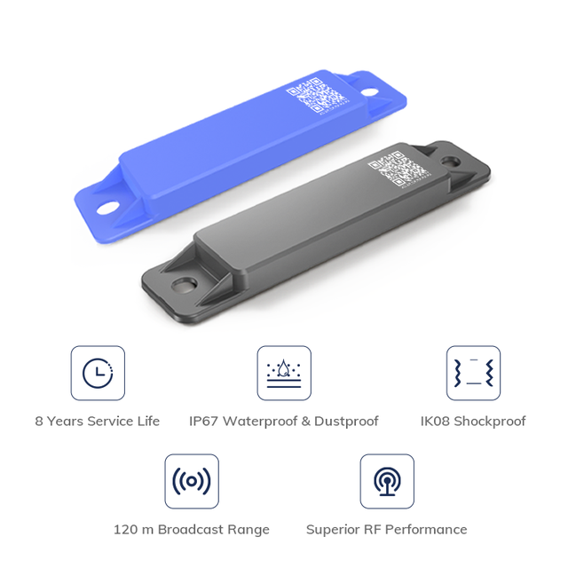8 Years IoT iBeacon Pallet Trailer Container Logistic RFID BLE Asset Tracking Management Tag Stickers Bluetooth Location Beacon