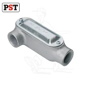 PST tipo LR grigio ferro con zinco placcato corpo condotto rigido con copertura in acciaio stampato & guarnizione integrale