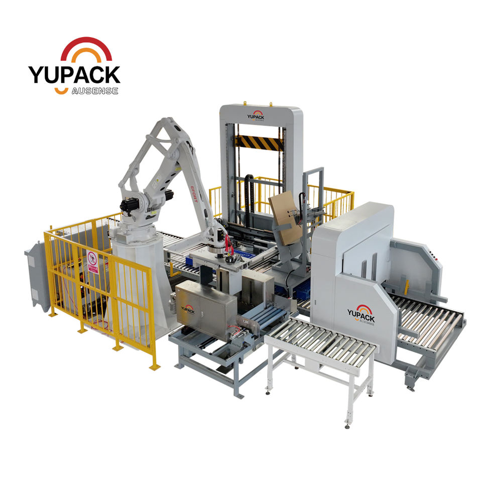 Corrugated Box Robotic Palletizing System for Bundled Cardboard Sheets ...