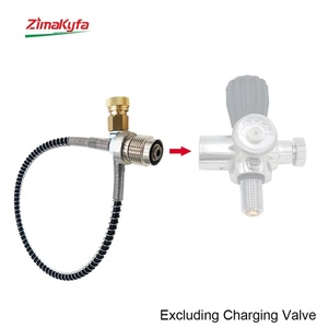 อะแดปเตอร์ชาร์จ Zimakyfa DCDMT DIN300bar G5/8 พร้อมสายรีโมทแรงดันสูงเสริมแรง HPA ยาว 50 ซม. และหัวต่อแบบปลดเร็วขนาด 8 มม. - Product Image 4