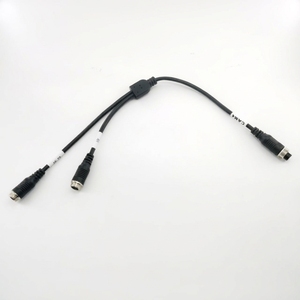 Kabel Sambungan GX12 Aviation Plug Y Splitter 1-ke-2 Arah Overmolded Joint 4P IP65 Konektor Daya PV Surya - Product Image 2