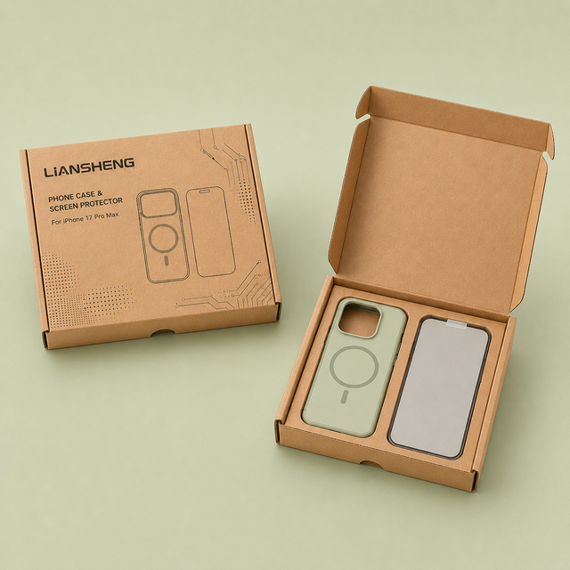 Eco-Friendly Recyclable Biodegradable Kraft Corrugated Self-Locking Mailer Box Custom Logo Printing for Camera Mobile Phone