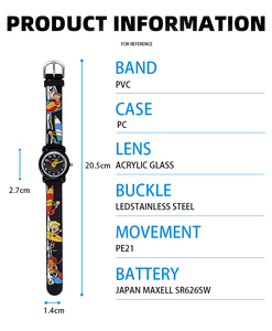 <span class=keywords><strong>Montre</strong></span> à quartz à ruban ultra-mince de haute qualité sport de dessin animé personnalisé et à la mode «Surfing Boy» <span class=keywords><strong>montre</strong></span> pour bébés et enfants - Product Image 4