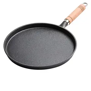 Dapur tawa non-stick besar komersial ukuran paratha dosa tawa besi cor griddle uncoated pancake gridzes pizza factory