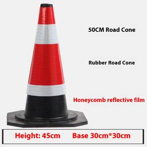 Barrière routière en plastique cône trafic pour pas de stationnement Restrictions de stationnement Installation essentielle pour la route - Product Image 6