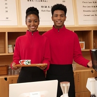 Sweat-shirts personnalisés avec logo pour uniformes de restauration rapide, anti-huile, en polaire, vêtements de travail pour le personnel KFC, chauds pour l'hiver, pour l'équipe de restaurant