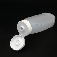 Bouteille vide souple en PE pour sauce BBQ style coréen 400g 12oz, bouteilles en plastique souples pour remplissage à chaud de ketchup et condiments avec bouchon à clapet