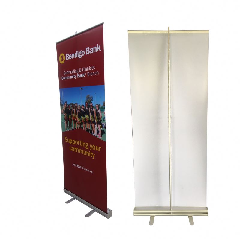 Торговая выставка, 80*200 см, рекламный алюминиевый роликовый баннер, стенд, двухсторонний выдвижной рулонный баннер из алюминия