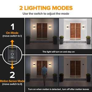 Applique murale LED cubique étanche IP65, orientable, en aluminium, pour décoration de jardin et porche, rechargeable - Product Image 3