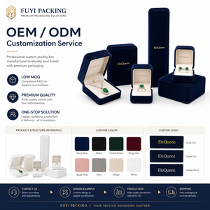 Cajas de Joyería de Terciopelo al por Mayor, Juego de Varios Tamaños, Logotipo Dorado Personalizado para Guardar Anillos, Aretes, Collares y Pulseras - Product Image 3