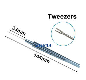 เครื่องมือผ่าตัดตาไทเทเนียมคีมหยักคีมตาข่าย Capsulorhexis พร้อมที่จับกอล์ฟ - Product Image 3