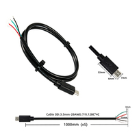 Cable de Carga y Sincronización Micro USB Macho de 4 Núcleos 24AWG de 1m para Sensor de Impresora 3D, Transferencia de Archivos y Carga de Tablet PC