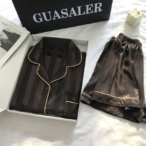 MOTE-MH174 yaz ince kadın Loungewear kısa kollu şort bayanlar pijama giyilebilir 2 parça/takım Ins tarzı gecelik toptan - Product Image 6