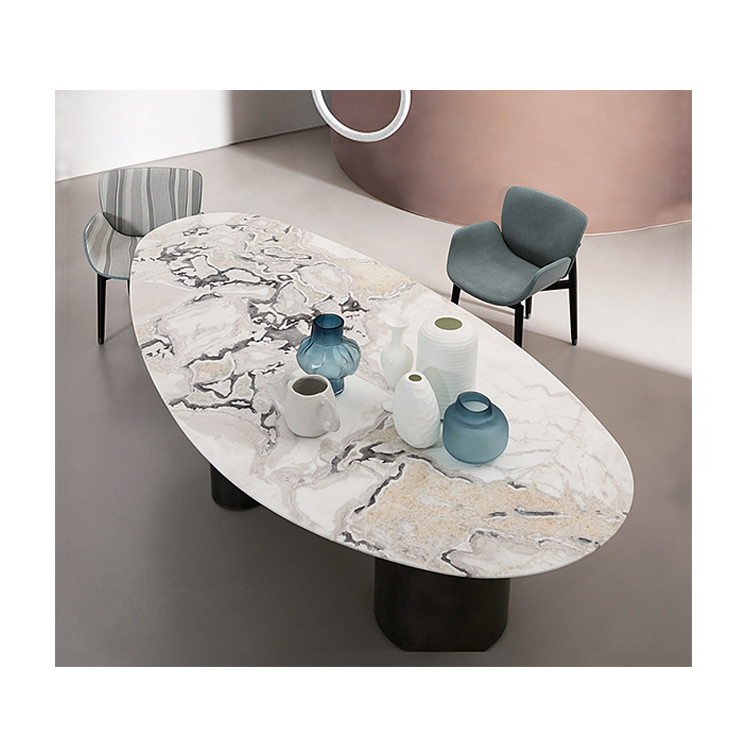 Низкая цена на заказ мраморные обеденные столы современный роскошный мраморный обеденный стол