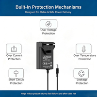 Adaptateur secteur australien MYIXI 2,4 V 3,6 V 3,4 V DC12V LED AC/DC 12V/5A 24V, connecteur DIN 3 broches, 120V 220V, matériau PC, 60W