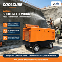 Compresseur d'air remorquable - Compresseur d'air à vis diesel portable pour opérations sur chantier mobile - Utilisation sur chantier remorquable