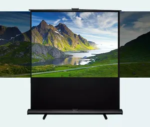 Neueste tragbare Salange 120-Zoll-Projektionswand Schere Rückseite Matt weißer Stoff 4K UST Pull Up Standing Projection Screen