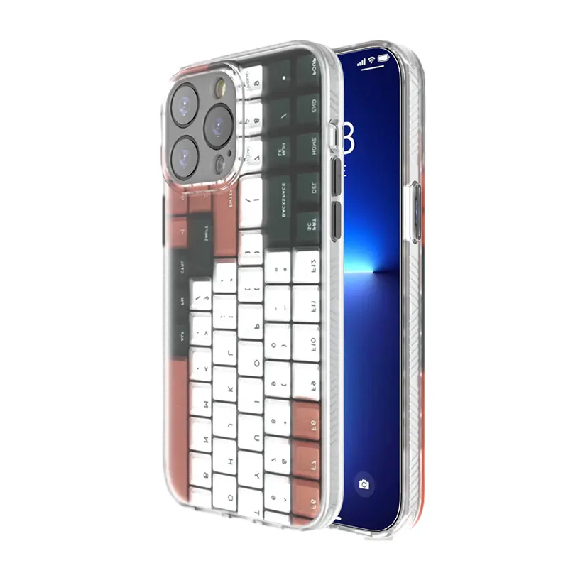 Shock-Resistant IMD Dual-Layer Matte Keyboard Design iPhone Case with Enhanced Cooling Features for Superior Protection