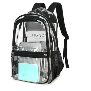 Fashionable Unisex Clear Laptop Backpack College School Bags PVC Backpack Heavy Duty PVC Transparent School Backpack
