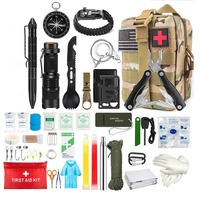 Trousse de premiers secours tactique d'urgence EMHTiii avec étui rigide et boîte à outils pour la randonnée, les voyages, la réparation automobile et l'utilisation en extérieur