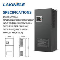 Variateur de fréquence LAKINELE 132 kW 180 CV 250 A avec amplification automatique du couple, entraînement AC triphasé 380 V, onduleur vectoriel MPPT pour système d'irrigation VSD