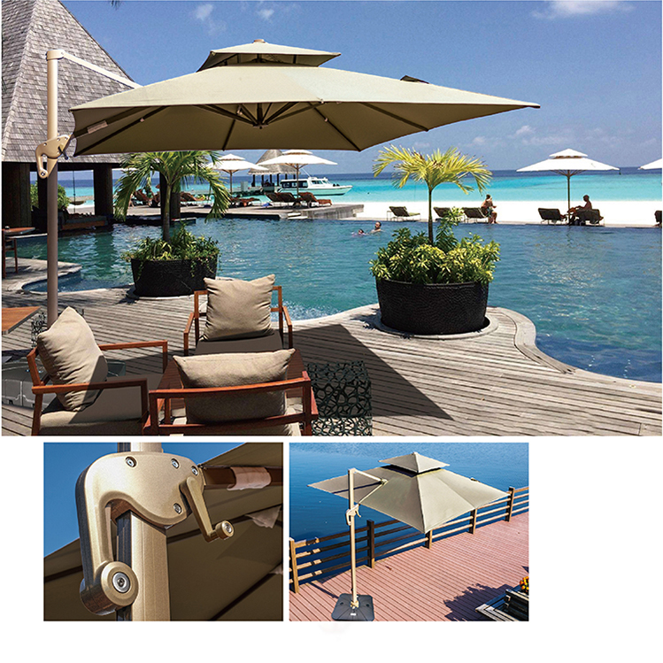 italian patio umbrella Heininger 1390 DestinationGear Jade Green and White 6' Acrylic Striped Pole : Clothing, Shoes & Jewelry catching Italian bistro stripes add a classic coastal look that fits right in on patios 6ft Italian Market Tilt Umbrella