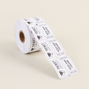 Biglietti della lotteria con doppio trofeo bianco personalizzati per premi di raccolta fondi per eventi - Product Image 4