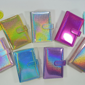 थोक कस्टम 6 अंगूठी पैसे a5 a6 चमक बांधने की मशीन नोटबुक पु चमड़े बांधने की मशीन बजट योजनाकार - Product Image 2