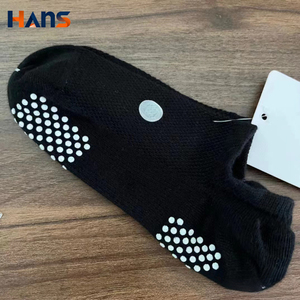 Hans Anti Slip Sports <b>Socks</b> <b>Black</b> With Grip Dots For Dance Fitness - Product Image 1