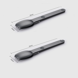 Magnetic Attraction Portable 3 Pcs Aluminium Couteau Fourchette Cuillère Set Camping <span class=keywords><strong>Couverts</strong></span> Set - Product Image 5