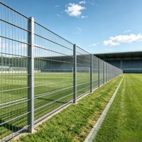 Structure métallique soudée rigide à double treillis pour clôture de zone de jeu de club de football professionnel avec enceinte haute