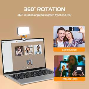 Lumière d'appoint portable polyvalente pour TikTok, éclairage selfie à main, mini anneau lumineux à clipser pour téléphone portable et ordinateur portable - Product Image 6