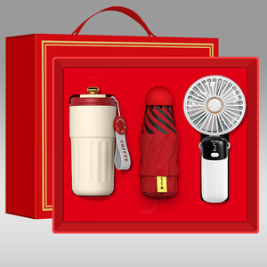 Ensemble Cadeau Spécial Été Chaud pour Invités : Souvenirs de Mariage, Tasse, Parapluie Capsule et Ventilateur Pliable en Promotion - Product Image 3