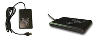 Lector de tarjetas de interfaz USB inteligente, instalación externa, frecuencia de funcionamiento de 13,56 MHz para uso de cajero automático con varias tarjetas