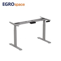 Bureau assis-debout réglable EGROspace, réglage de la hauteur du bureau, électrique, double moteur, bureau debout électronique