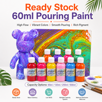 Giorgione High-light 60ml Ensemble de peinture acrylique pour coulage sur toile, verre, bois, carrelage, pour artistes et enfants, DIY