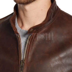 แจ็กเก็ตขนเป็ดสำหรับผู้ชายแฟชั่นสไตล์ไฮสตรีทสไตล์ฤดูหนาวน้ำหนักเบาอุ่นด้วยหนังวัวคุณภาพสูงหนัง PU ดีไซน์ใหม่ - Product Image 5