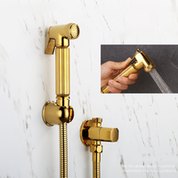 Ensemble de douche portable musulman en tissu or rose, avec bidet à main, shattaf, vaporisateur