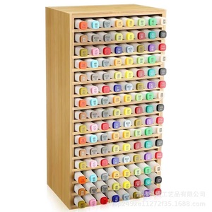 Caja de almacenamiento para marcadores de bambú, soporte para bolígrafos en ángulo de 3 capas, organizador de papelería de escritorio, estante de madera multiusos - Product Image 5