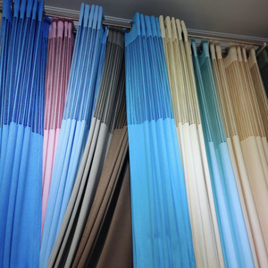 ผ้าม่านโพลีเอสเตอร์กันไฟความแม่นยำสูง สีเบจเหลืองขิงลายทาง สำหรับใช้ในเชิงพาณิชย์ โรงพยาบาล และศูนย์สุขภาพ - Product Image 3