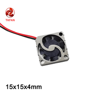 Mini ventilateur de refroidissement 15x15x4mm 5V DC, 20000 tr/min, ventilateur axial sans balais, souffleur turbo pour boîtier d'ordinateur, radiateur CPU et imprimante 3D