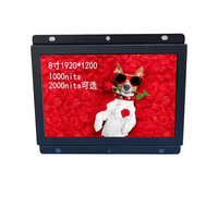 Écran LCD IPS 8 pouces haute luminosité 2000 nits 1920x1200 avec interface, cadre ouvert, haut-parleur intégré pour affichage automobile et utilisation sur ordinateur de bureau