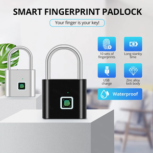 Smart Fingerprint <b>Padlock</b> Waterproof Fingerprint Keyless Door Lock Type C Rechargeable Security <b>Padlock</b> for House - Product Image 6