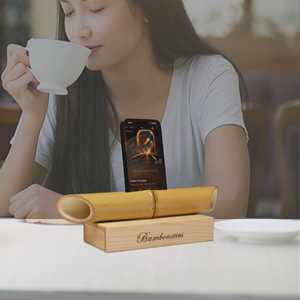 Bambousties Bamboo Phone Stand For <b>IPhone</b> Desktop Portable Mobile <b>Holder</b> - Product Image 2