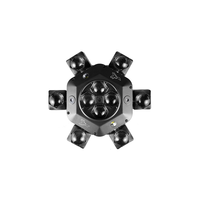 Luz de Cabeza Móvil LED RGB de 6 Cabezas de Alta Calidad con Efecto Ojo de Abeja, Láser Rojo y Verde para Discoteca, Bar, DJ, Iluminación de Escenario