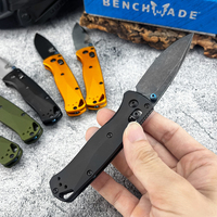 Couteau de chasse pliant Mini AXIS BM 533BK-2, lame D2, manche en aluminium, couteau de poche pour le camping en plein air, outil multifonctionnel EDC de sauvetage